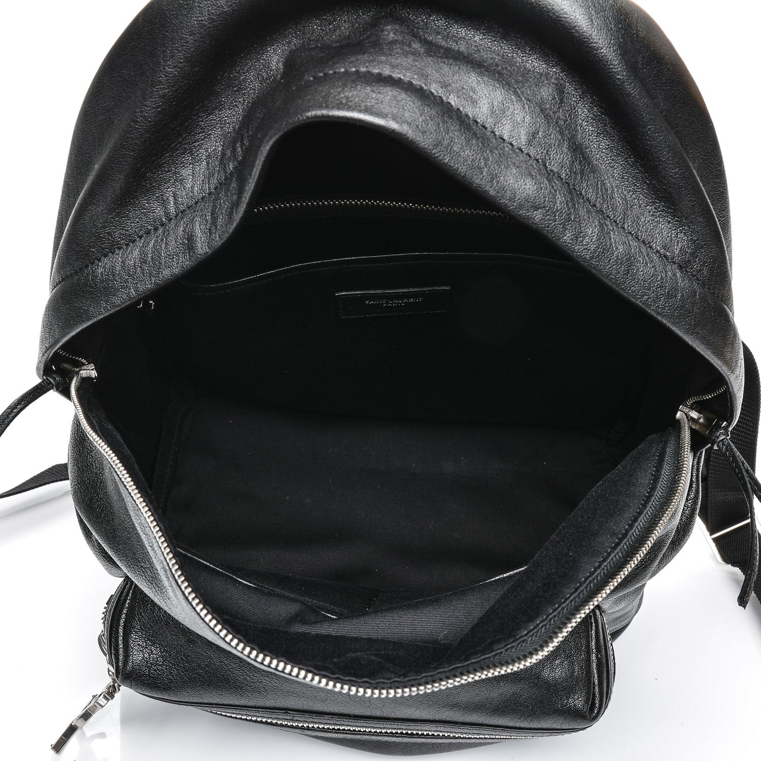 Saint Laurent Lambskin Mini City Backpack Black 5 of 8