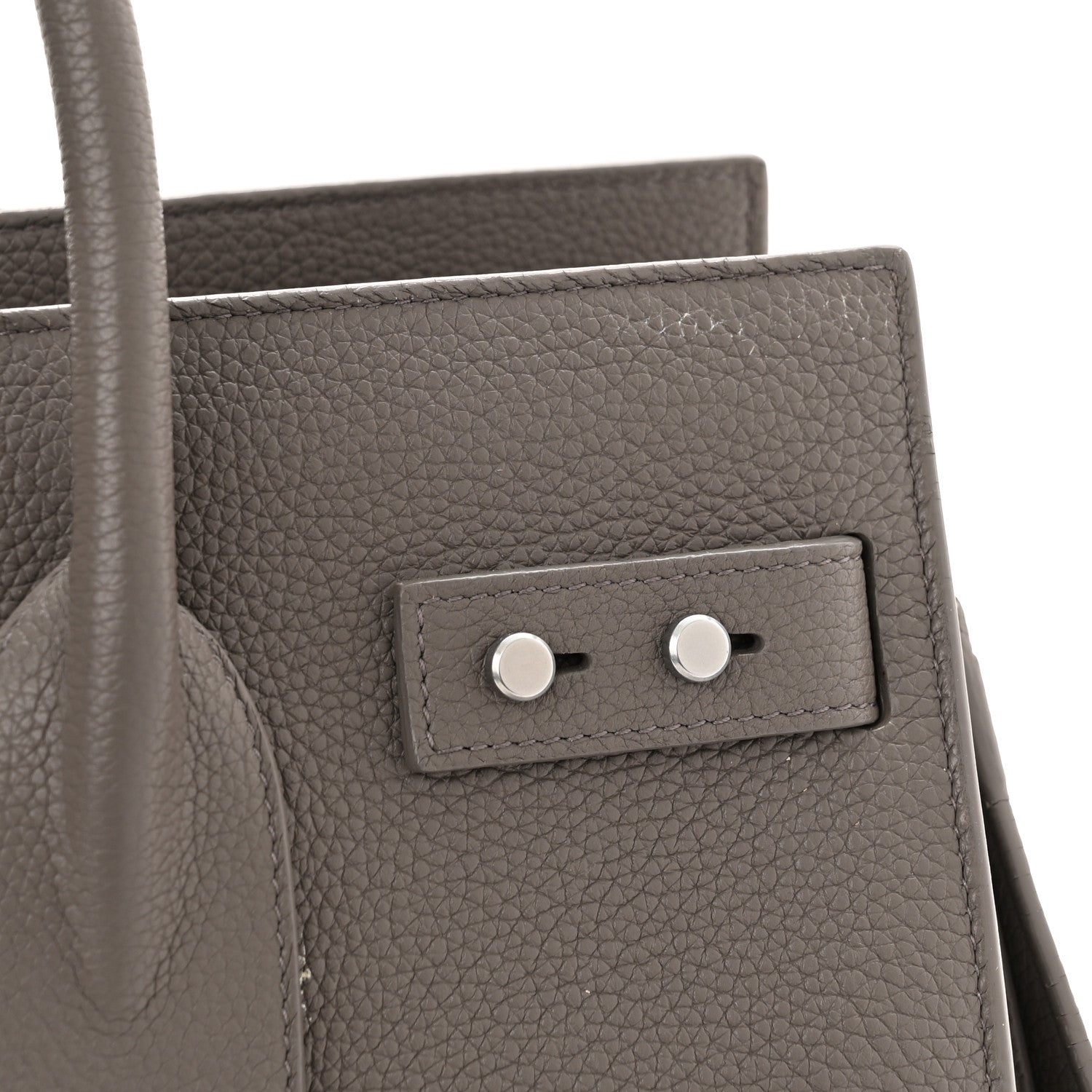Saint Laurent Grained Calfskin Small Supple Sac De Jour Mouse Grey 13 of 14