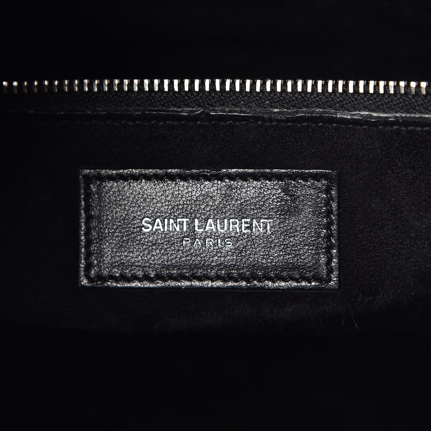 Calfskin Crocodile Embossed Large Sac De Jour Carryall Black