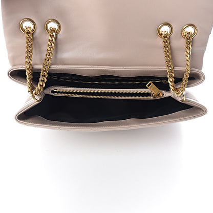 Saint Laurent Calfskin Y Quilted Monogram Medium Loulou Chain Satchel Light Natural 5 of 10