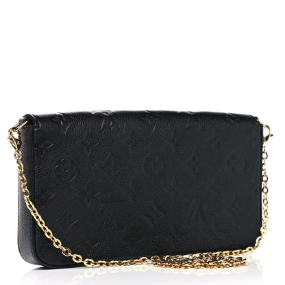 Louis Vuitton Empreinte Pochette Felicie Chain Wallet Black 3 of 10