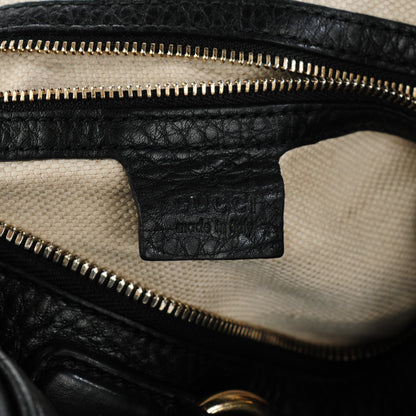 Gucci Pebbled Calfskin Medium Soho Boston Black 6 of 9