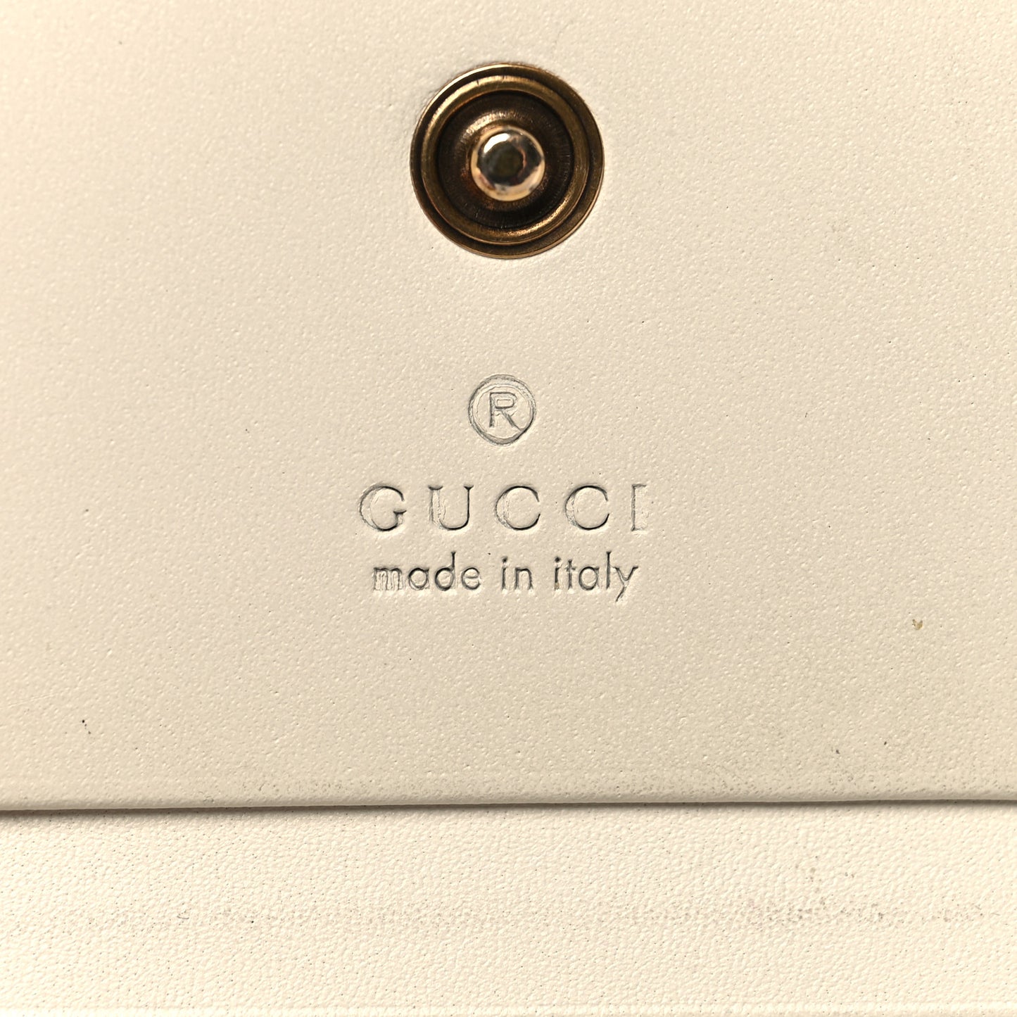 Guccissima Cherries Card Case Wallet White
