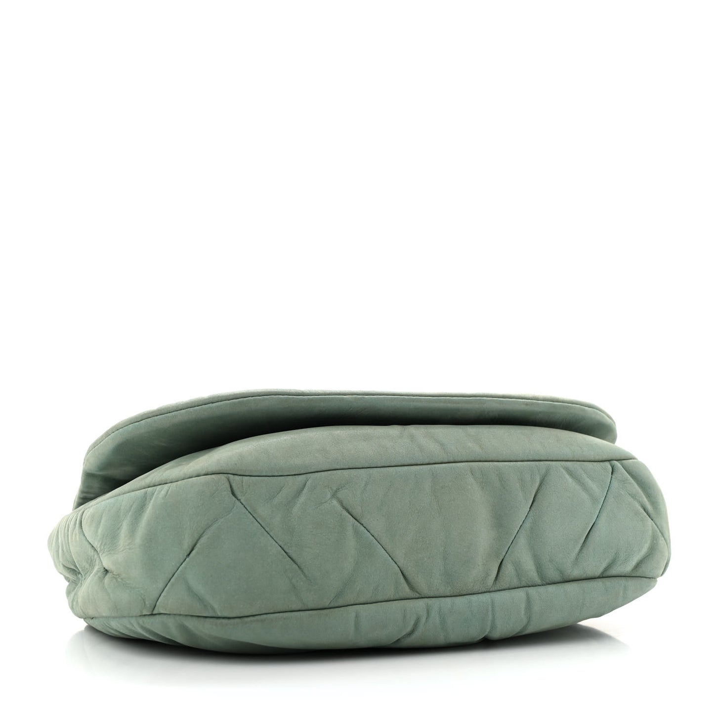 Iridescent Calfskin Glint Flap Green