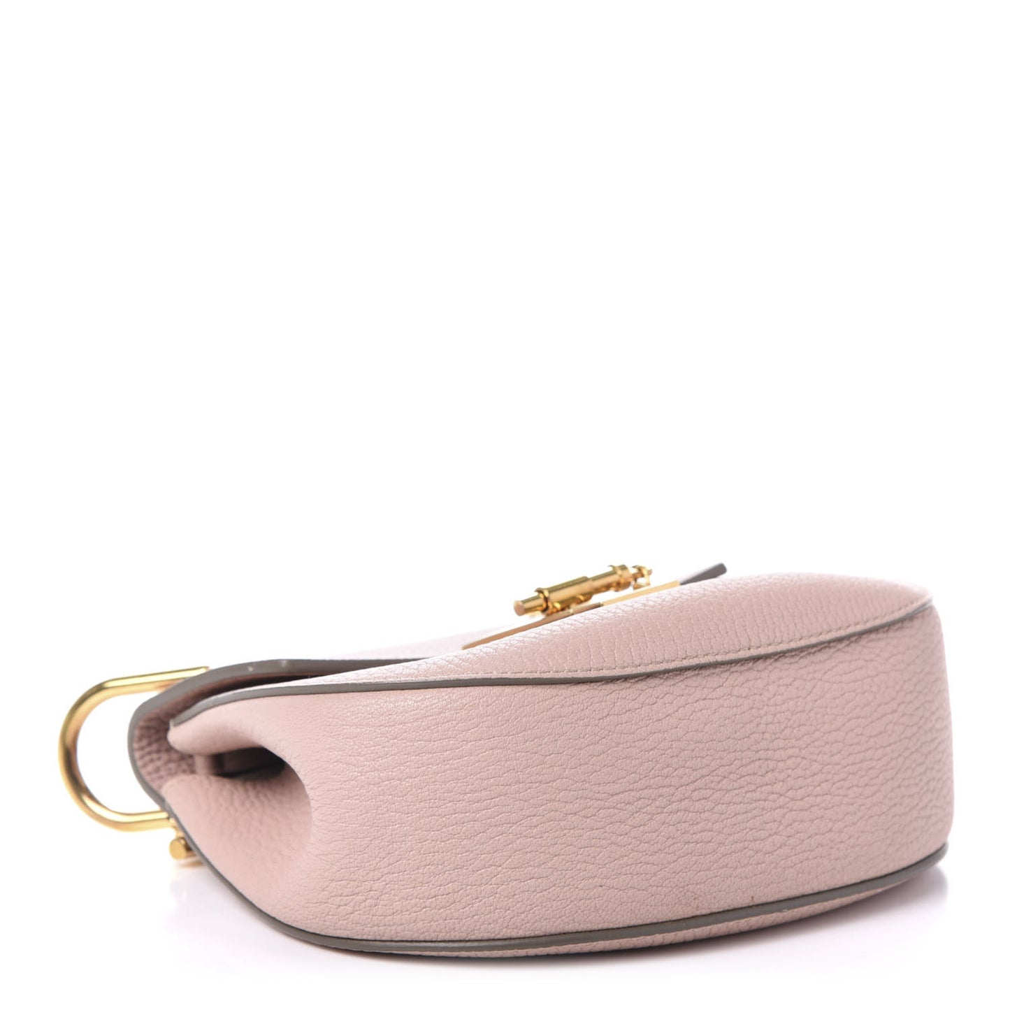 Grained Lambskin Mini Drew Shoulder Bag Cement Pink