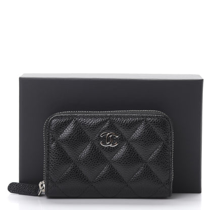 Chanel Caviar Quilted Zip Coin Purse Black 8 of 8