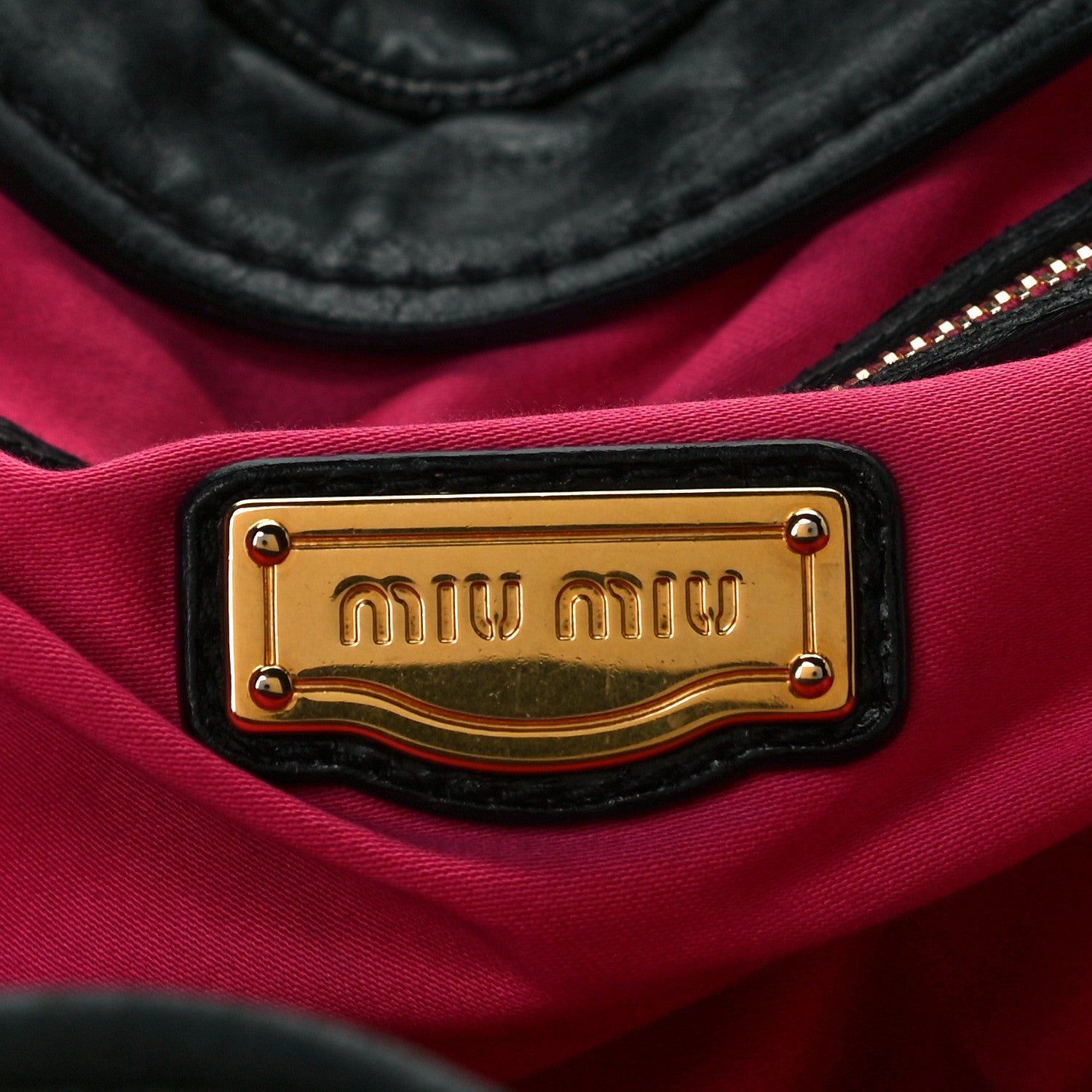Miu Miu Nappa Lock Pocket Hobo Black 6 of 7