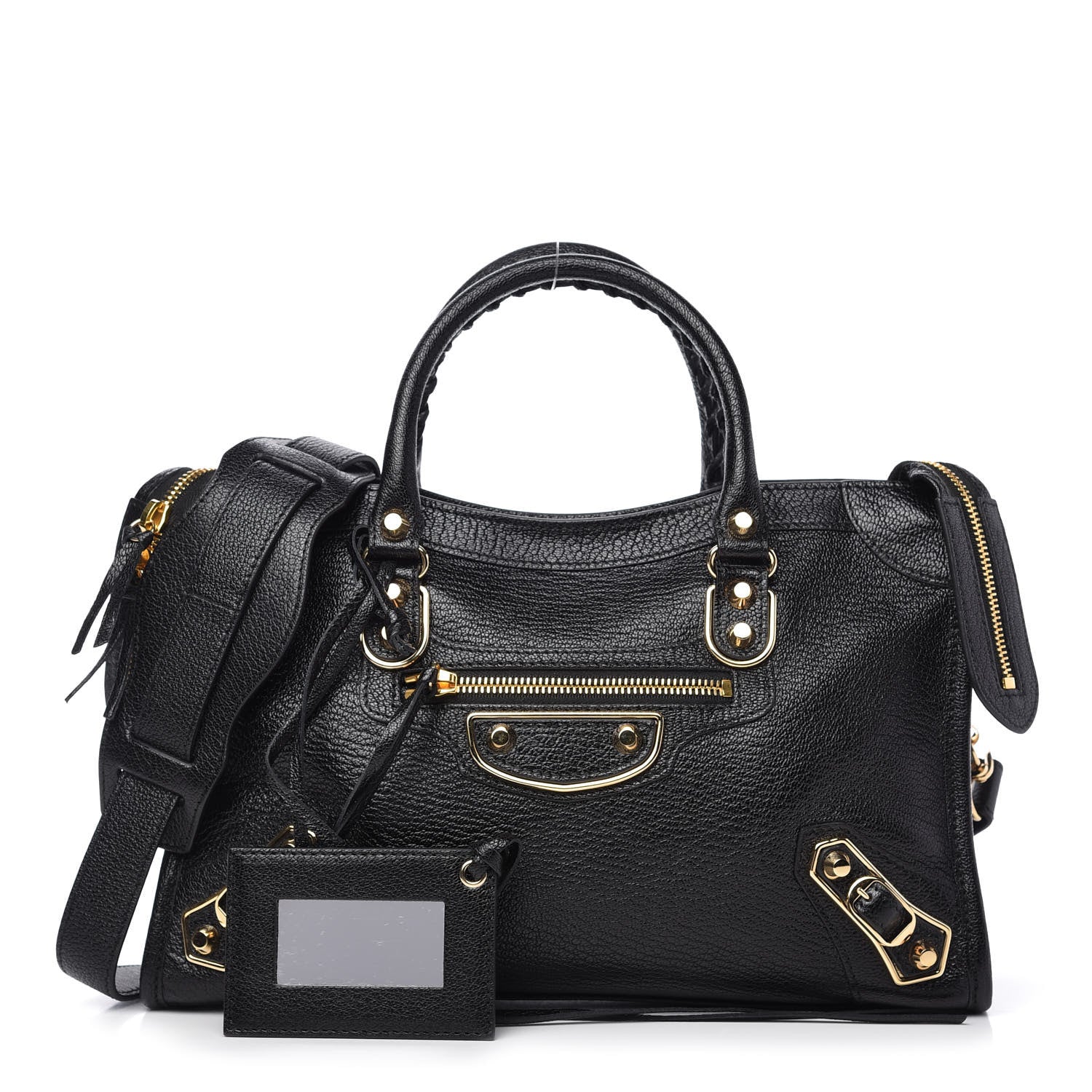 Balenciaga Chevre Gold Metallic Edge Hardware City Black 1 of 10