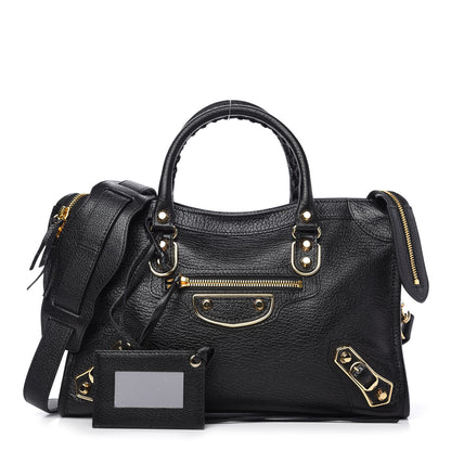 Balenciaga Chevre Gold Metallic Edge Hardware City Black 1 of 10