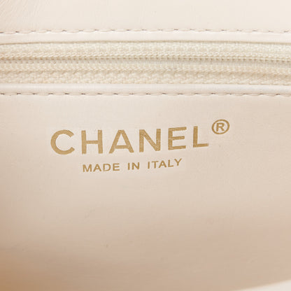 Chanel Shiny Aged Calfskin Quilted Nano Kelly Shopper White 6 of 11