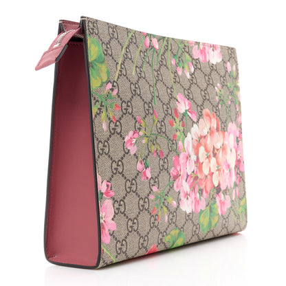 Gucci GG Supreme Monogram Blooms Large Cosmetic Case Beige Multicolor Dry Rose 3 of 11
