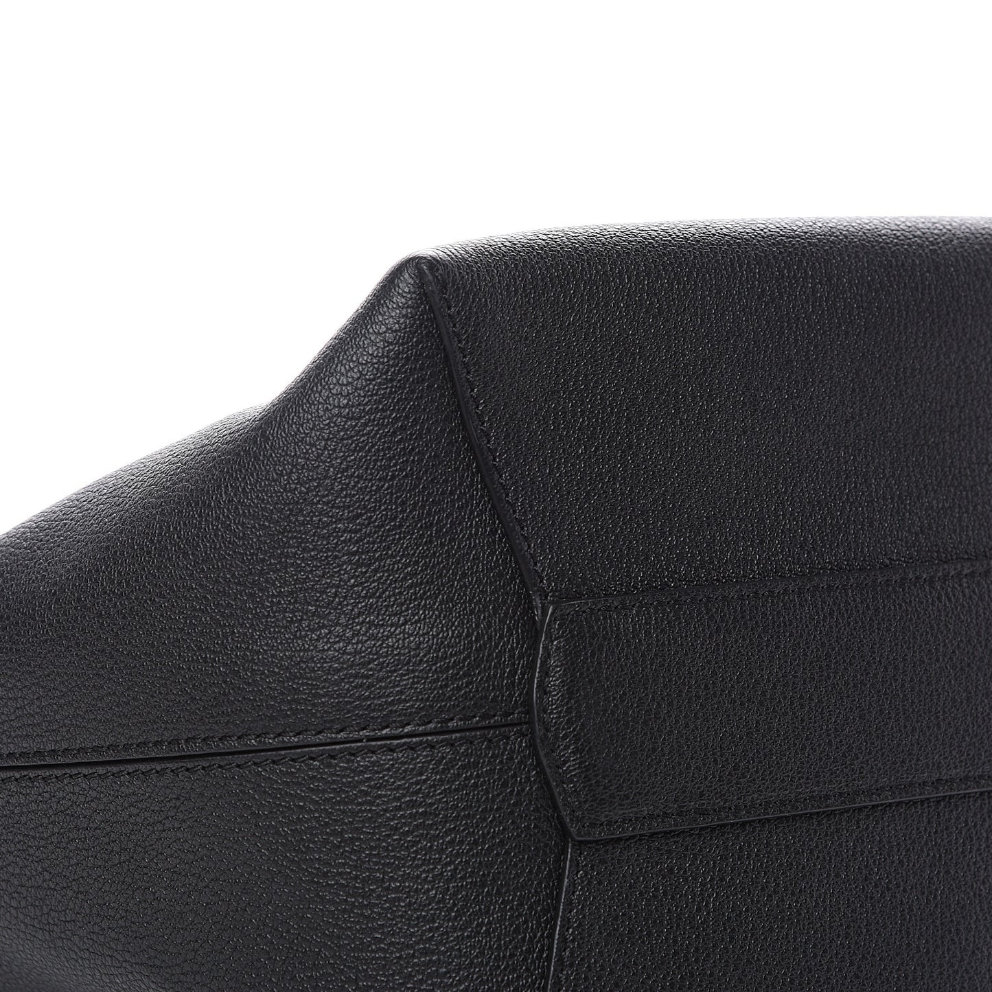 Grained Calfskin GV Bucket Bag Black