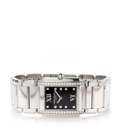 Patek Philippe Stainless Steel Diamond 25mm Twenty-4 Quartz Watch Black 4910/10A-001 2 of 6