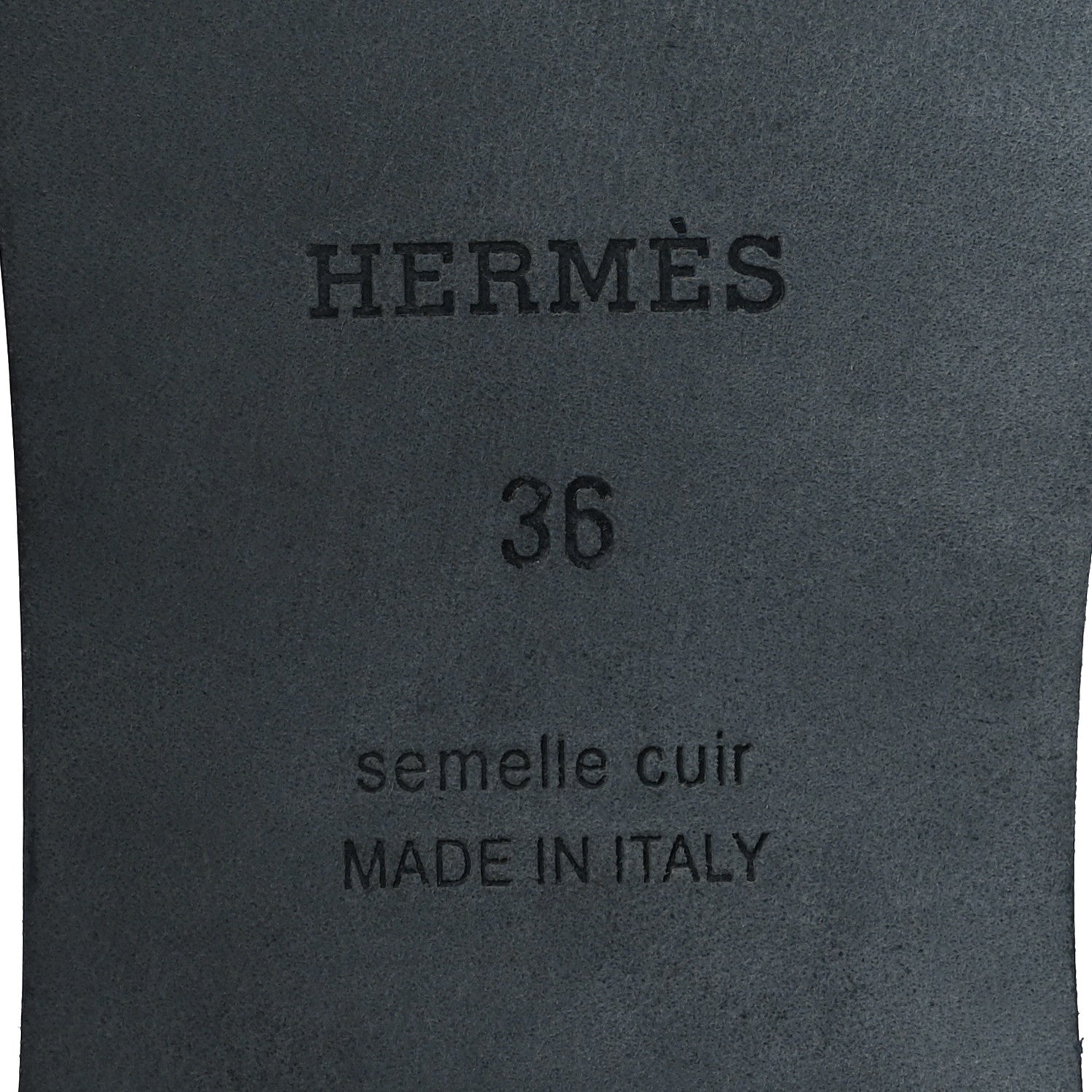 Hermes Box Calfskin Oran Sandals 36 Black 8 of 9