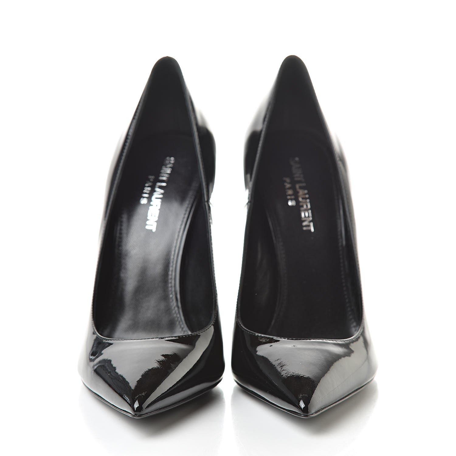 Saint Laurent Patent Opyum 110 Pumps 38 Black Silver 2 of 8