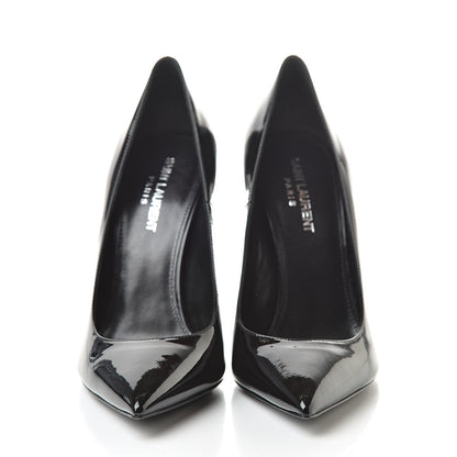 Saint Laurent Patent Opyum 110 Pumps 38 Black Silver 2 of 8