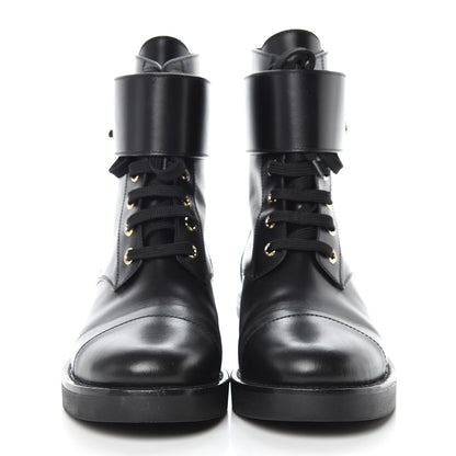 Louis Vuitton Calfskin Wonderland Ranger Boots 36 Black 2 of 9