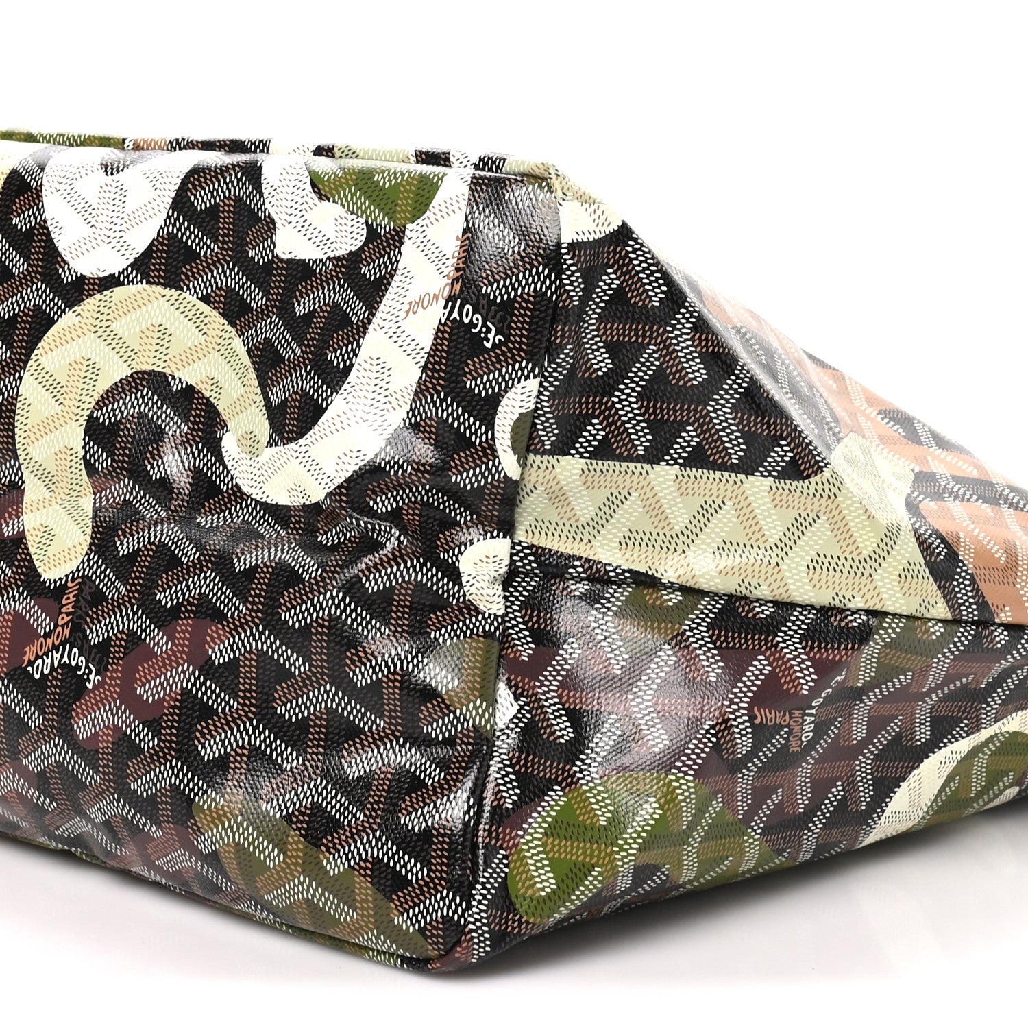 Goyard Goyardine Saint Louis Lettres Camouflage GM Black Green 10 of 10