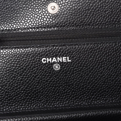 Chanel Caviar Quilted Wallet On Chain WOC Black 6 of 9
