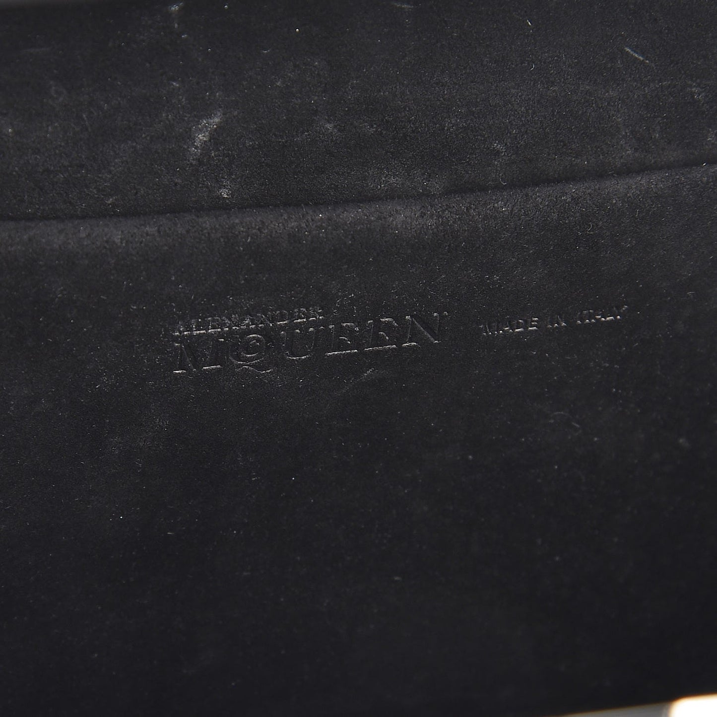 Calfskin Crocodile Stamped Cage Case Black