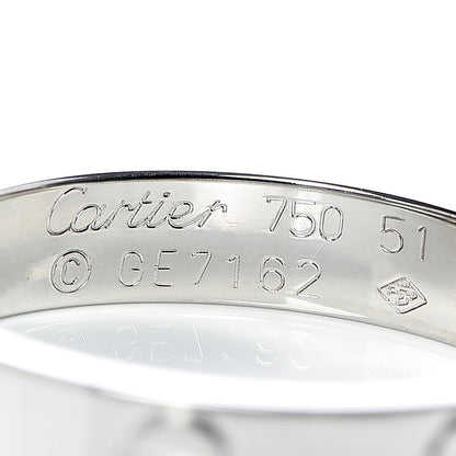 Cartier 18K White Gold 3.5mm LOVE Wedding Band Ring 51 5.75 4 of 5