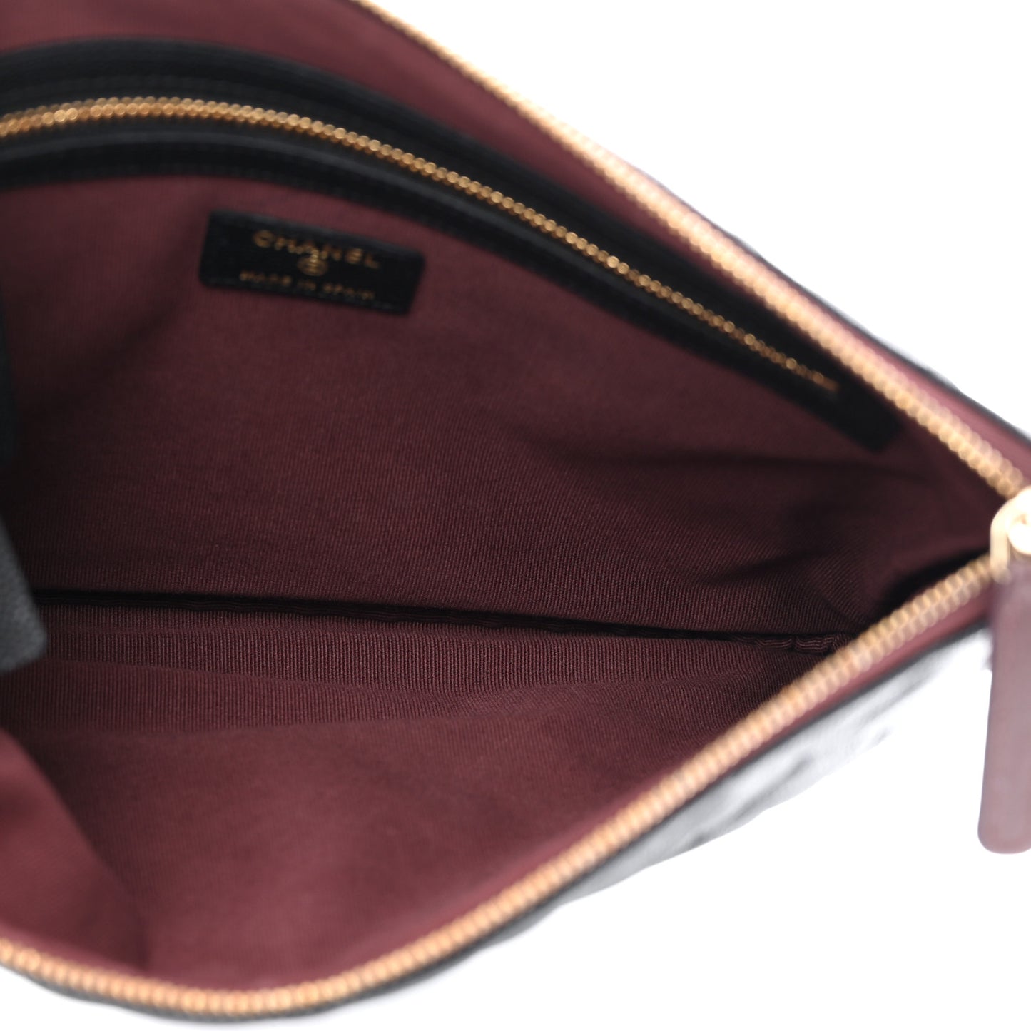 Caviar Quilted Medium Cosmetic Case Black