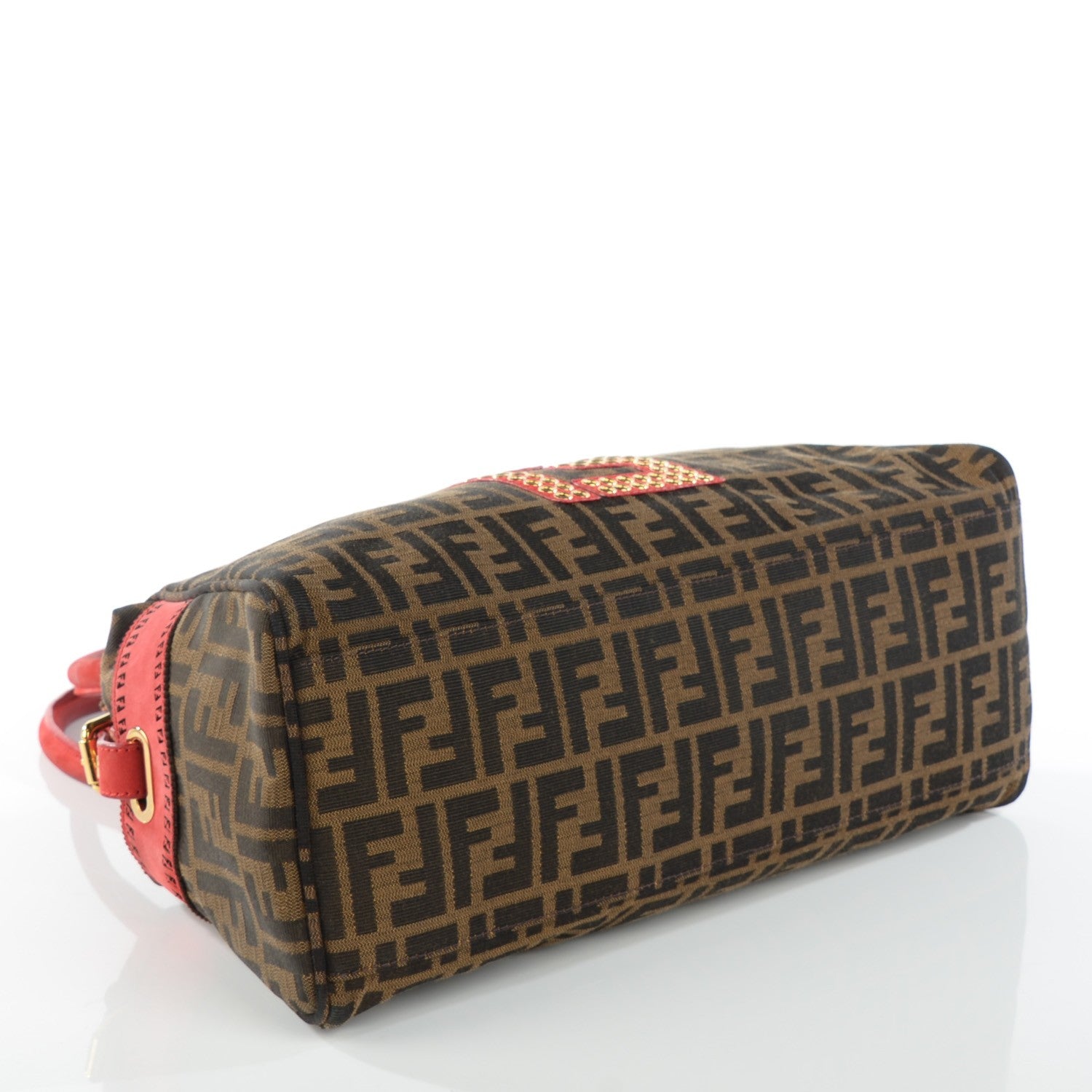 Fendi Zucca Grommet Bag De Jour Tobacco Red 4 of 9