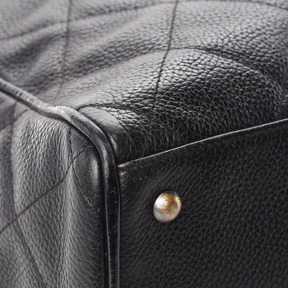 Chanel Caviar Patent Quilted Large Bowler Black 10 of 17