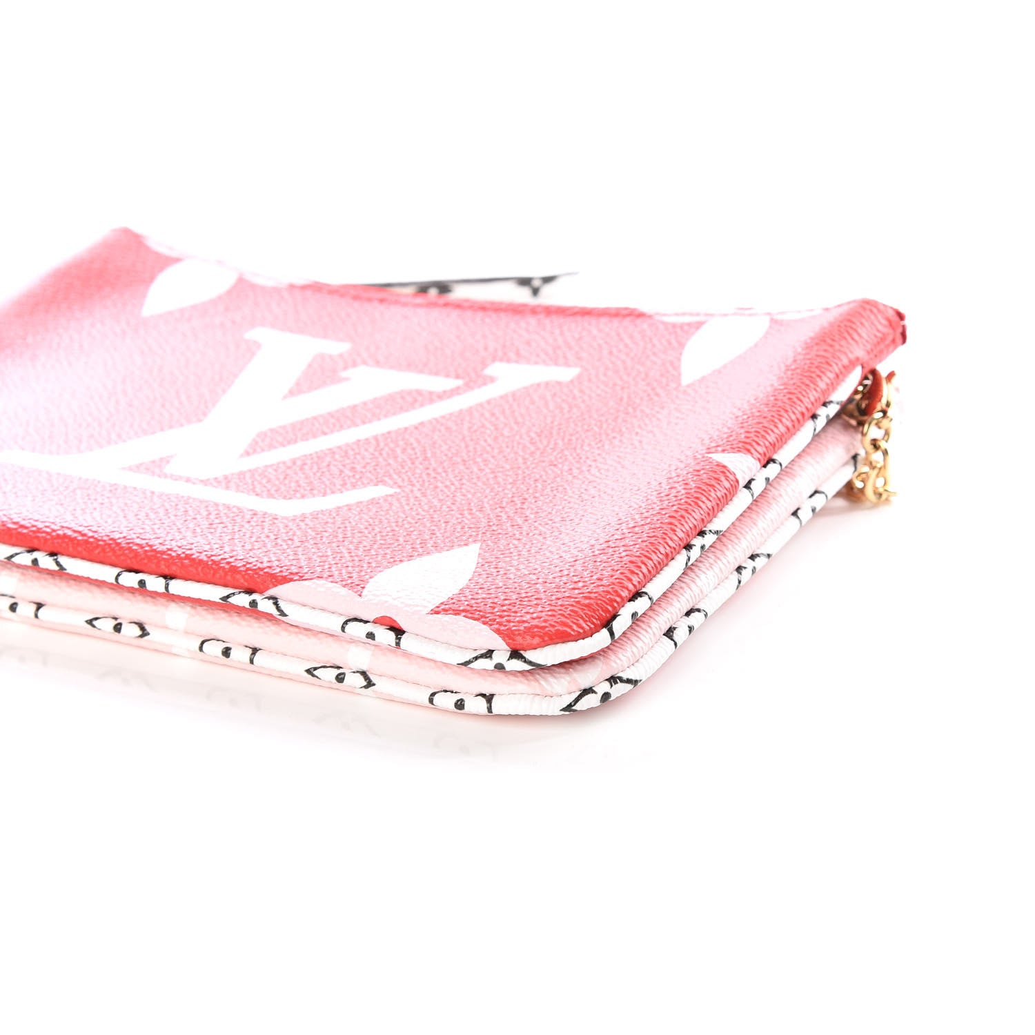 Louis Vuitton Monogram Giant Double Zip Pochette Rouge 6 of 9