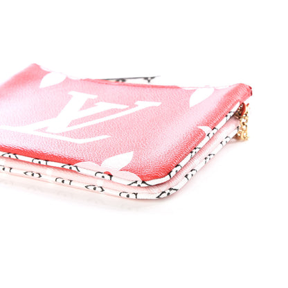 Louis Vuitton Monogram Giant Double Zip Pochette Rouge 6 of 9