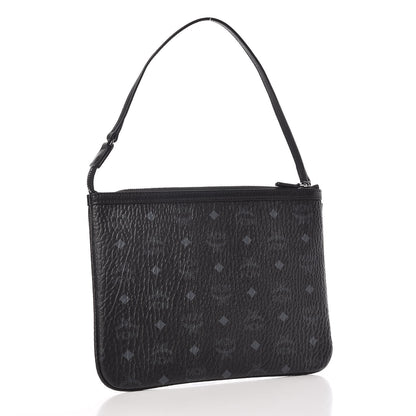 MCM Visetos Liz Shopper Tote Pouch Black 3 of 8