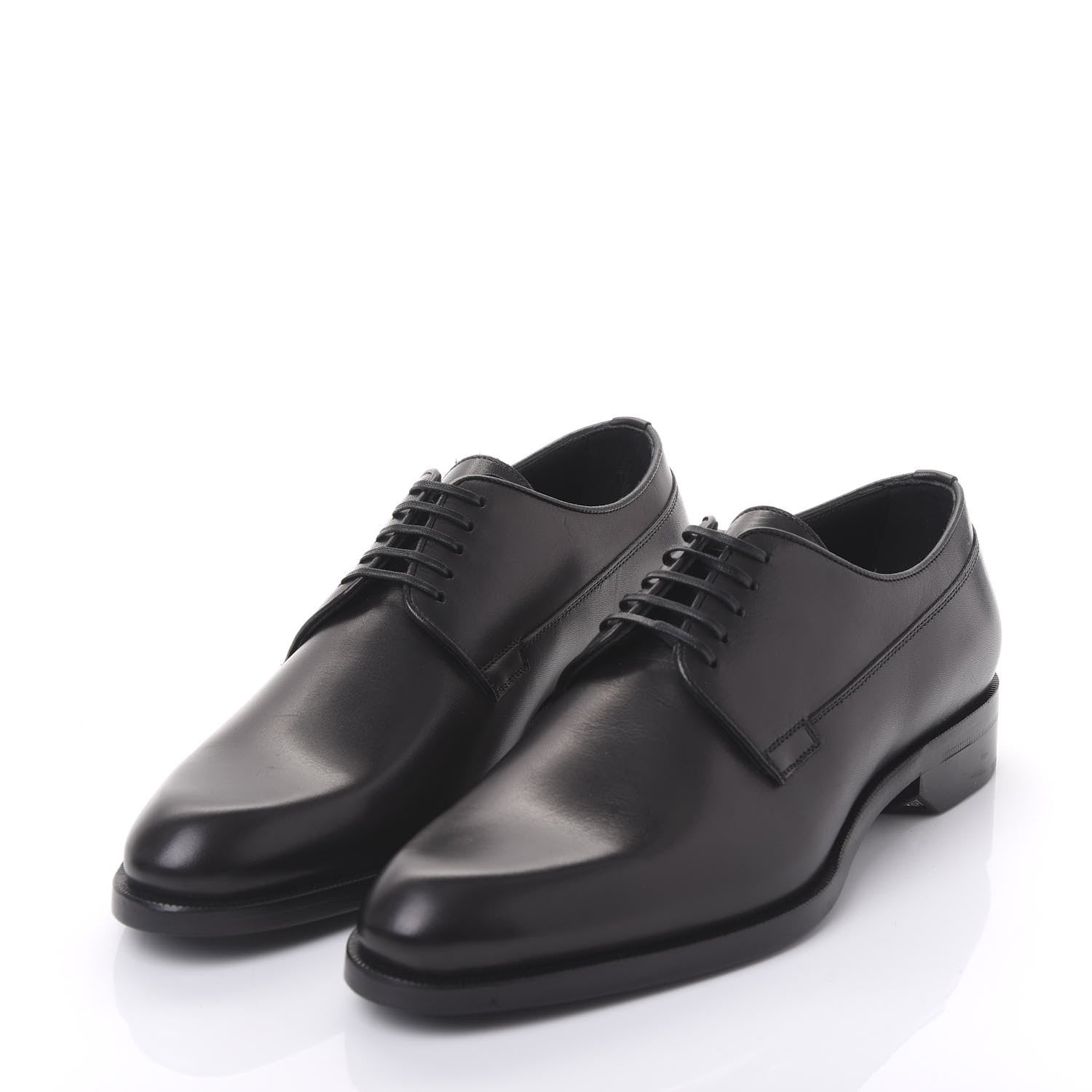 Christian Dior Brushed Calfskin Derby Shoes 39 Black 4 of 8