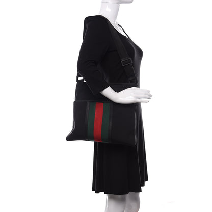 Gucci Nylon Web Interlocking G Messenger Bag Black 2 of 10