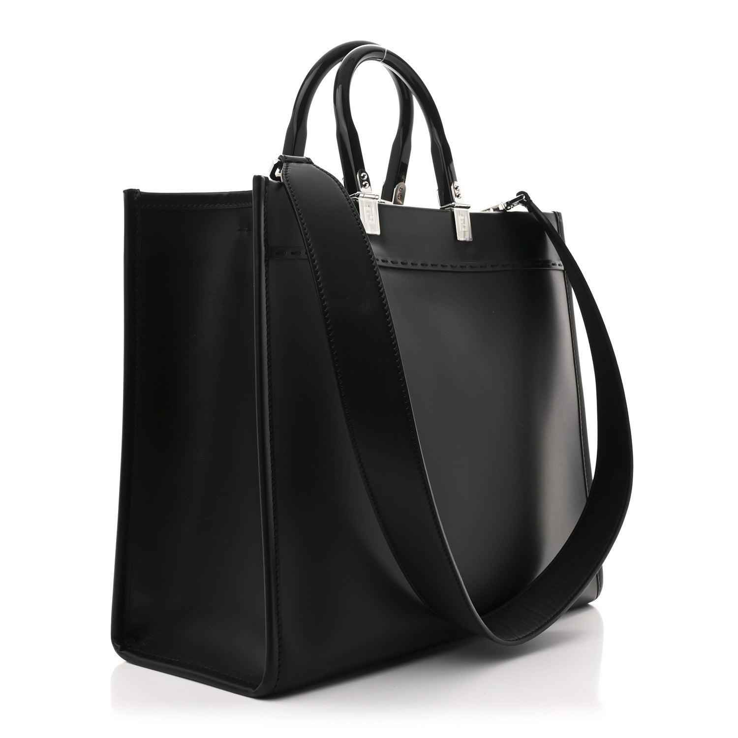 Fendi Vitello King Plexiglass Medium Fendi Sunshine Shopper Tote
