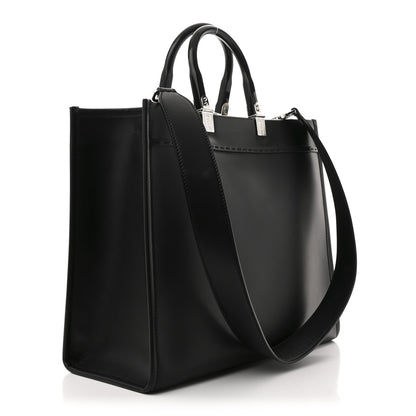 Fendi Vitello King Plexiglass Medium Fendi Sunshine Shopper Tote Black White 3 of 10