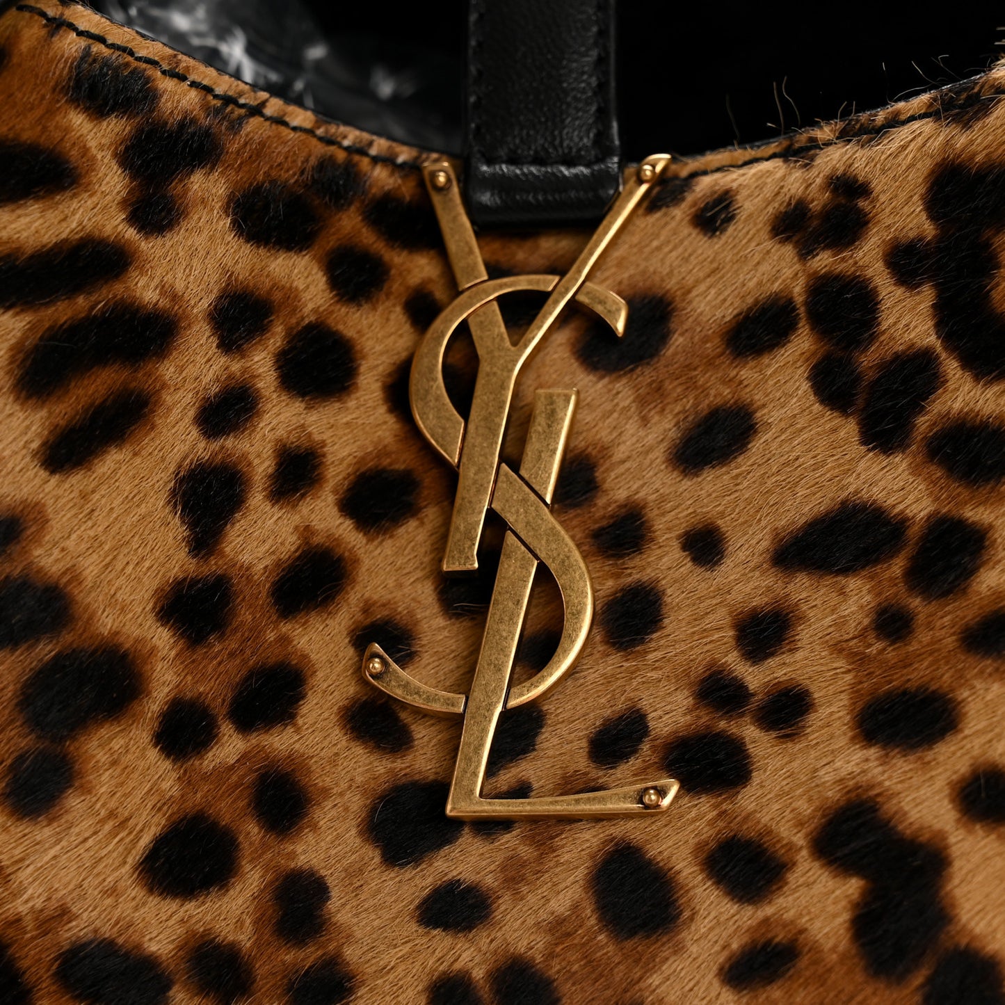 Pony Hair Calfskin Leopard Print Small Le 5 A 7 Soft Hobo
