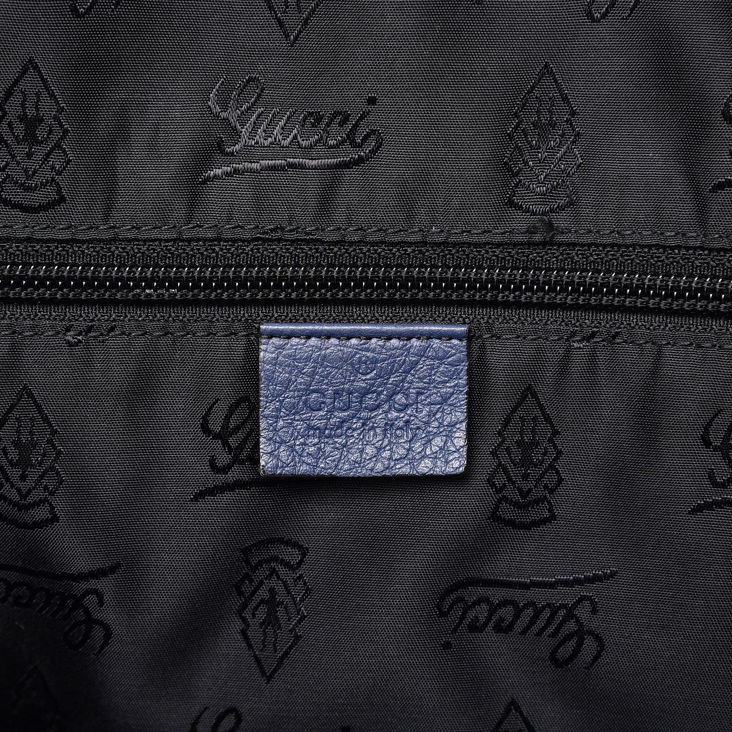 Gucci Guccissima Large Carry On Duffle Blue 9 of 10