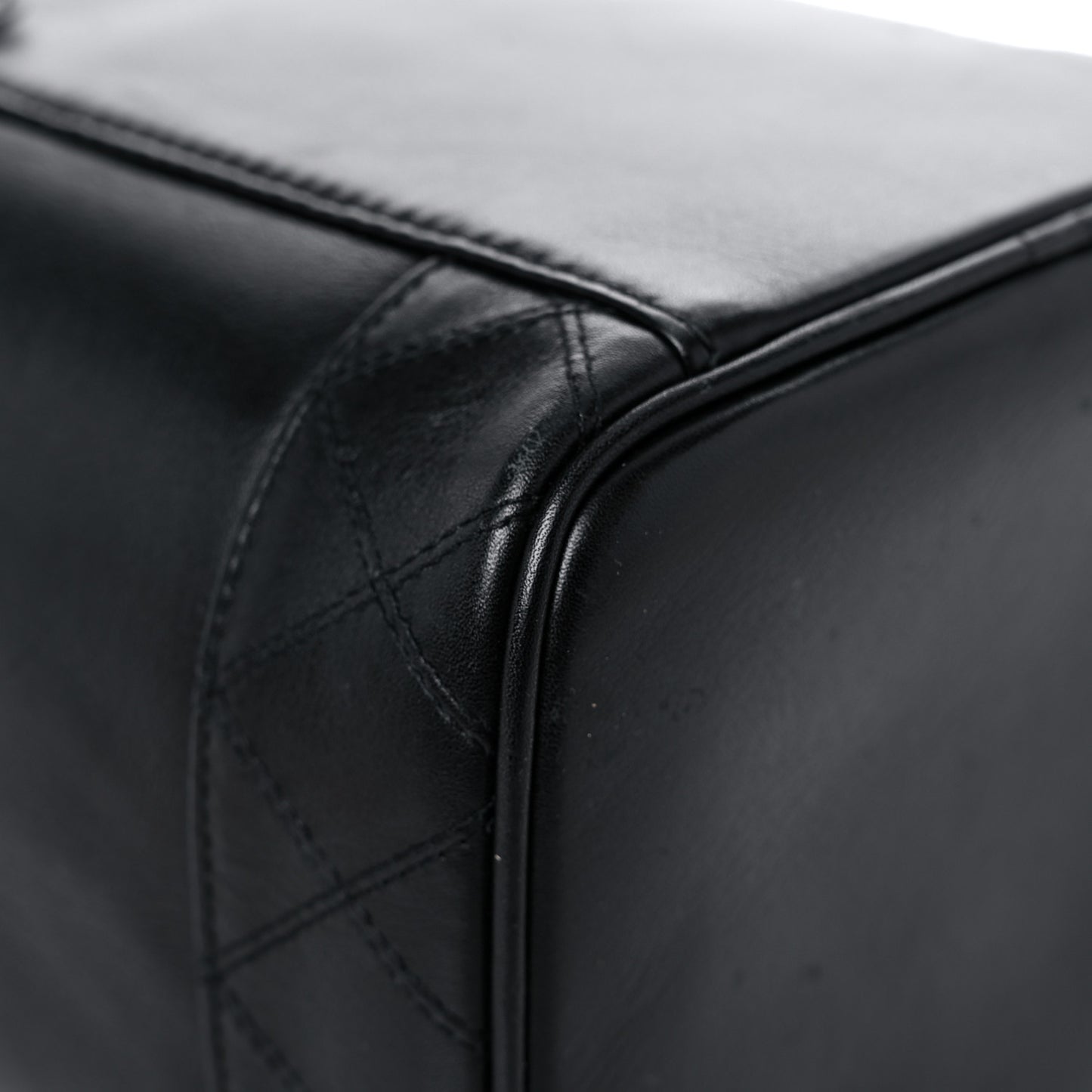 Lambskin Vanity Cosmetic Case Black
