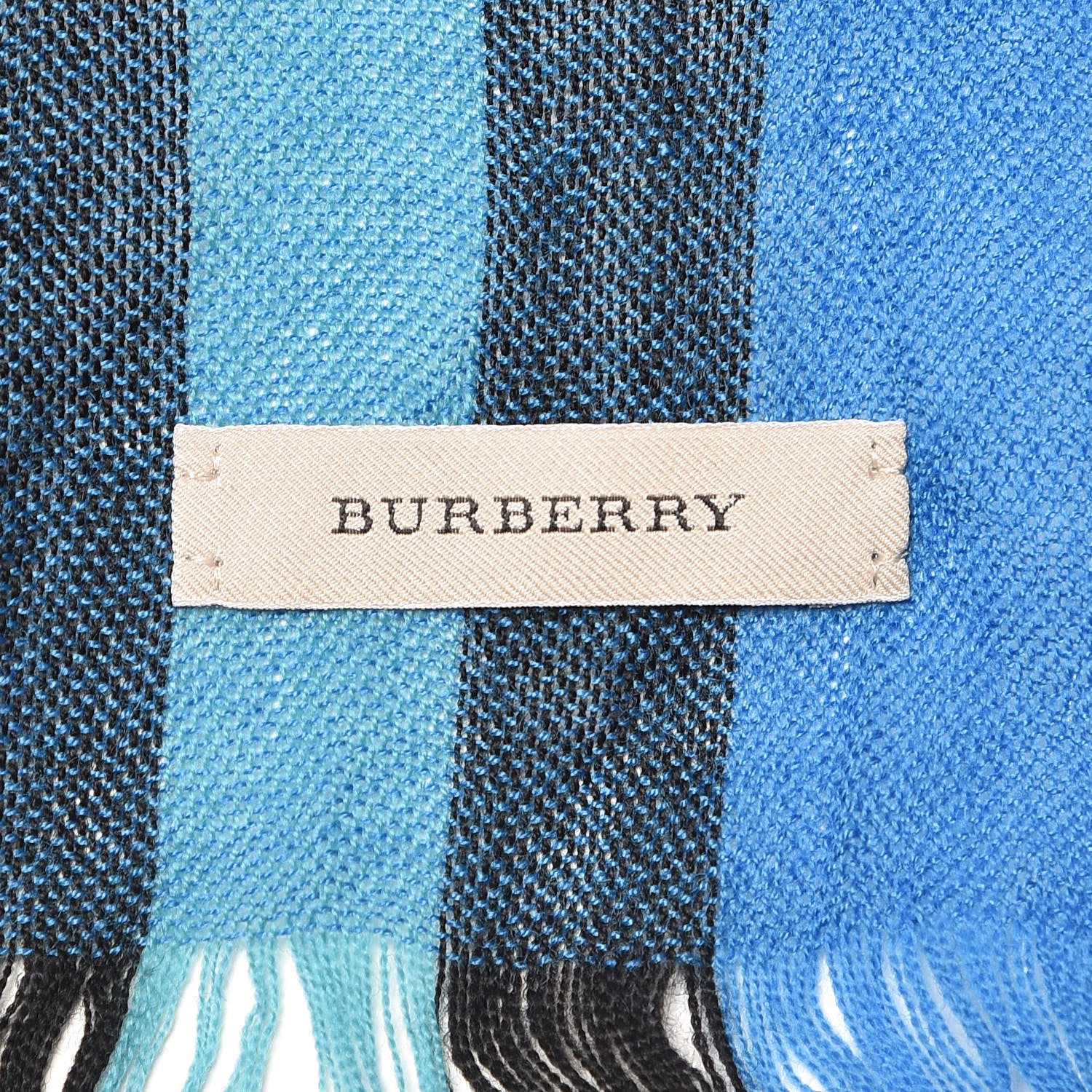 Burberry Wool Cashmere Nova Check Lightweight Scarf Turquoise 4 of 4