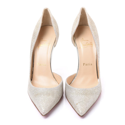 Christian Louboutin Glitter Mini Specchio Iriza 100 Pumps 37 Silver 2 of 10