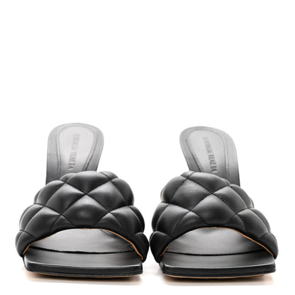 Bottega Veneta Nappa Matelasse Padded Mule Sandals 38 Black 2 of 10