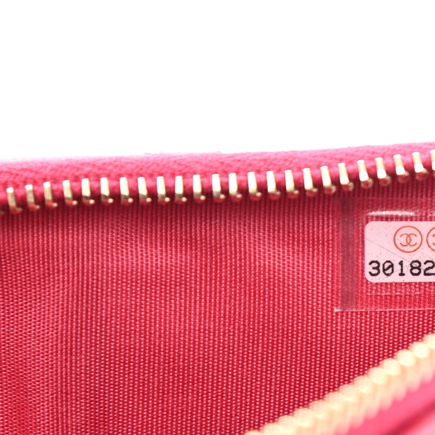 Shiny Goatskin Quilted Chanel 19 Flat Wallet Pouch Dark Pink