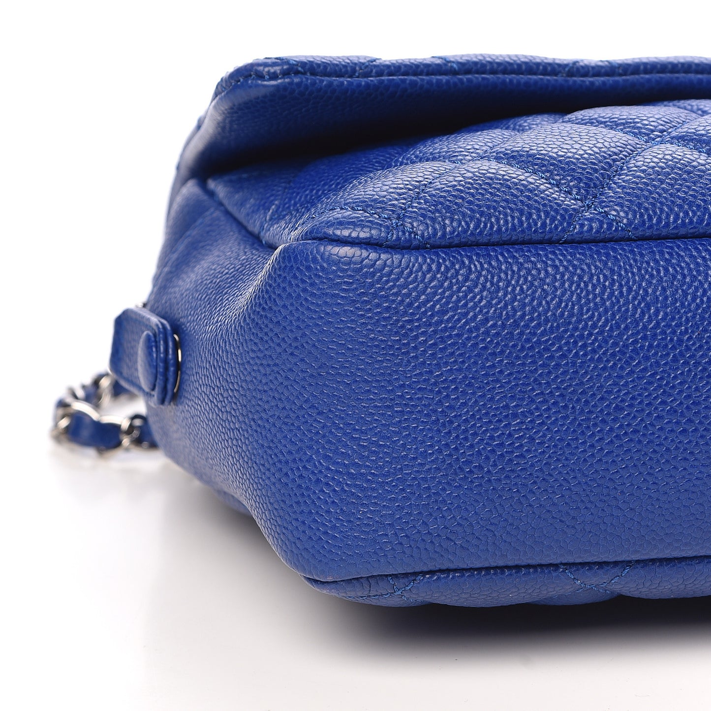 Caviar Quilted Jumbo Easy Flap Blue