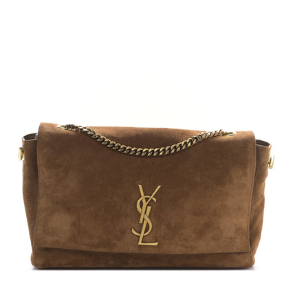 Saint Laurent Smooth Calfskin Suede Medium Reversible Monogram Kate Satchel Light Ochre 1 of 8