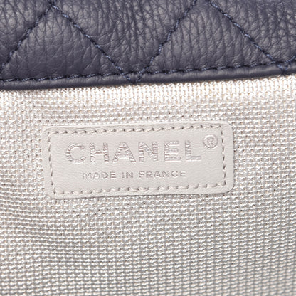 Chanel Calfskin Quilted XXL Travel Flap Bag Navy 8 of 11