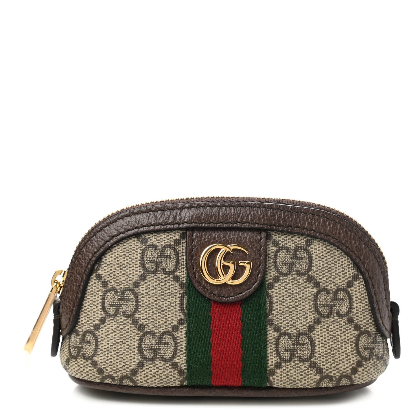 GG Supreme Monogram Web Ophidia Dome Key Pouch Beige New Acero