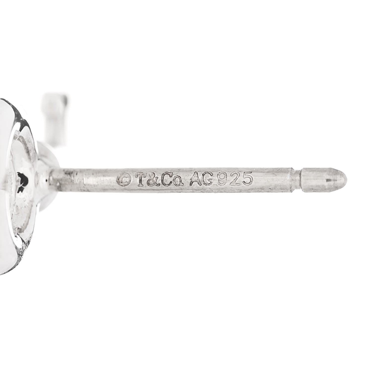 Tiffany Sterling Silver Key Earrings 4 of 5