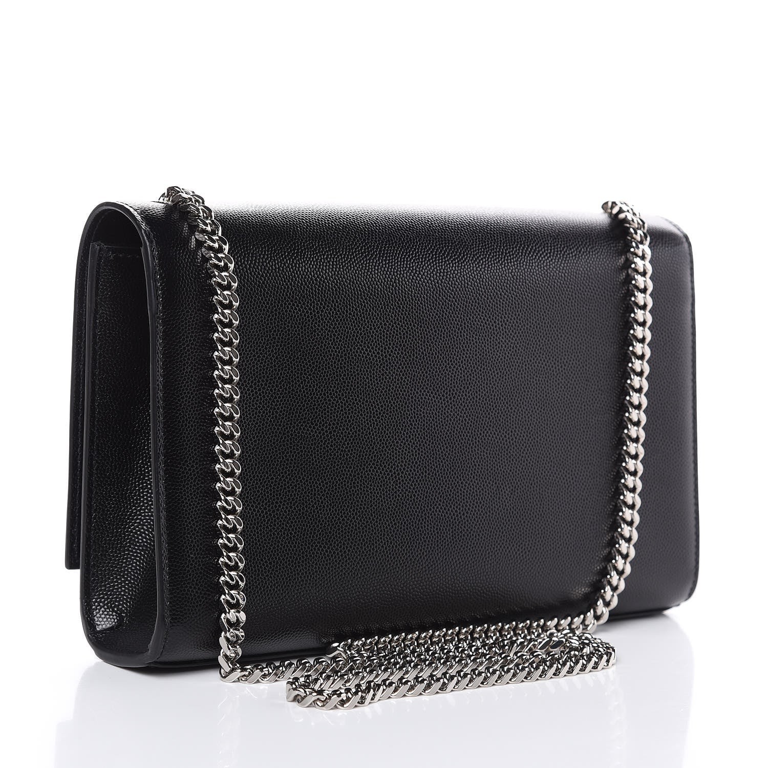 Saint Laurent Grain De Poudre Medium Classic Monogram Kate Satchel Black 3 of 10