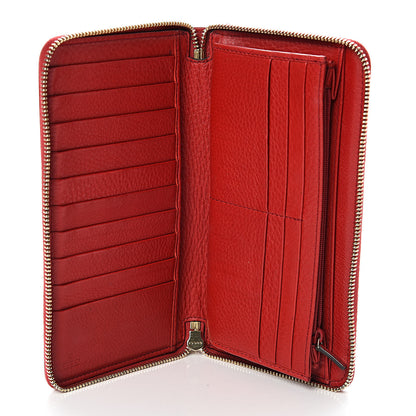 Gucci Pebbled Calfskin Soho Zip Around Wallet Red 5 of 14