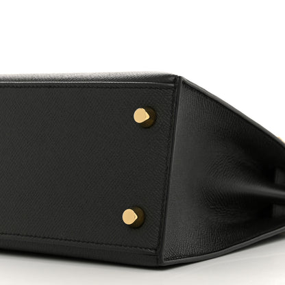 Hermes Epsom Kelly Sellier 25 Black 10 of 14